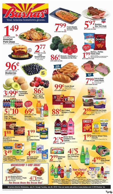 Bashas grocery store weekly ad - Check out the flyer with the current sales in Bashas' in Sun Lakes - 10325 E Riggs Rd. ⭐ Weekly ads for Bashas' in Sun Lakes - 10325 E Riggs Rd. ... Store's ads. 11/29/2023 - 12/05/2023. Bashas' Ad - Weekly Ad Ad may not be …